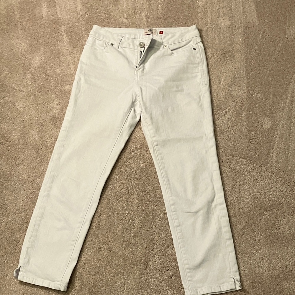 Christopher Blue Women's Cream Straight Leg Jeans